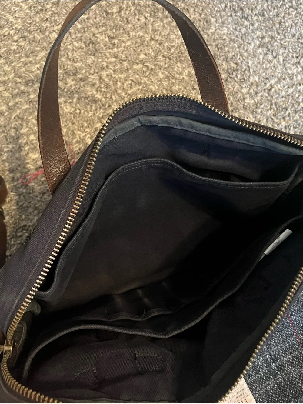 Original Filson Navy Tweed Briefcase